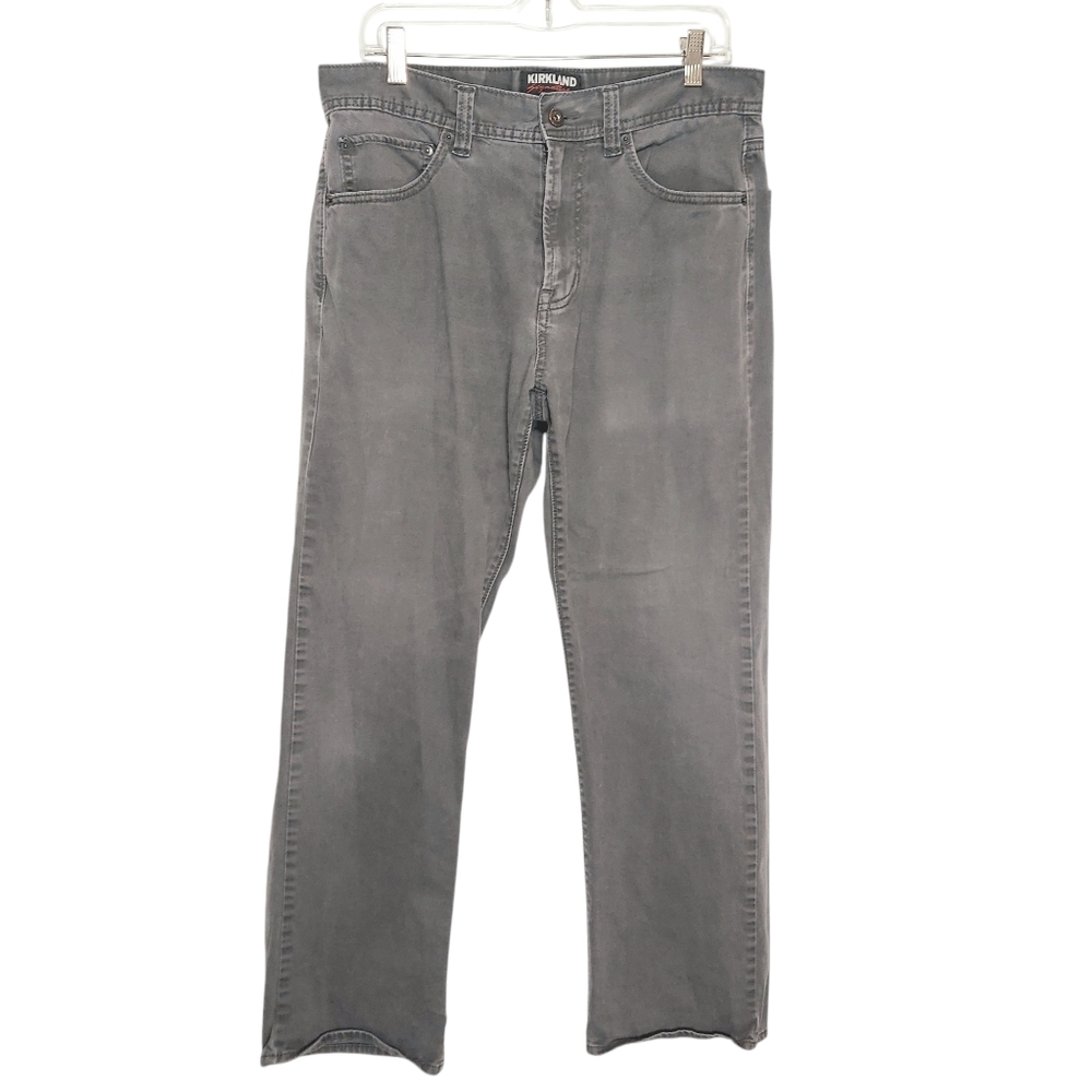 Gray Kirkland Men's 5-Pocket Khaki Pants